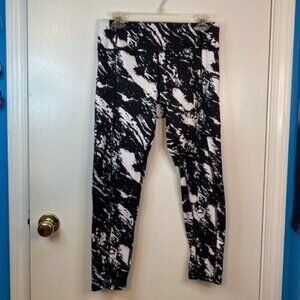 Pro player white and black capris workout Athletic pants